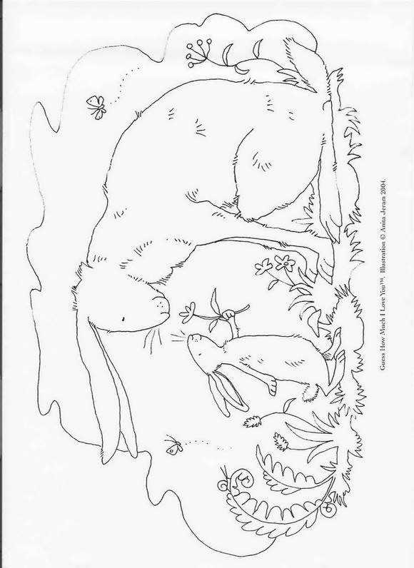 Coloring page Guess how much I love you Guess how much